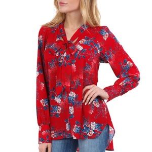 French Connection Kioa Crepe Tie Neck Top
